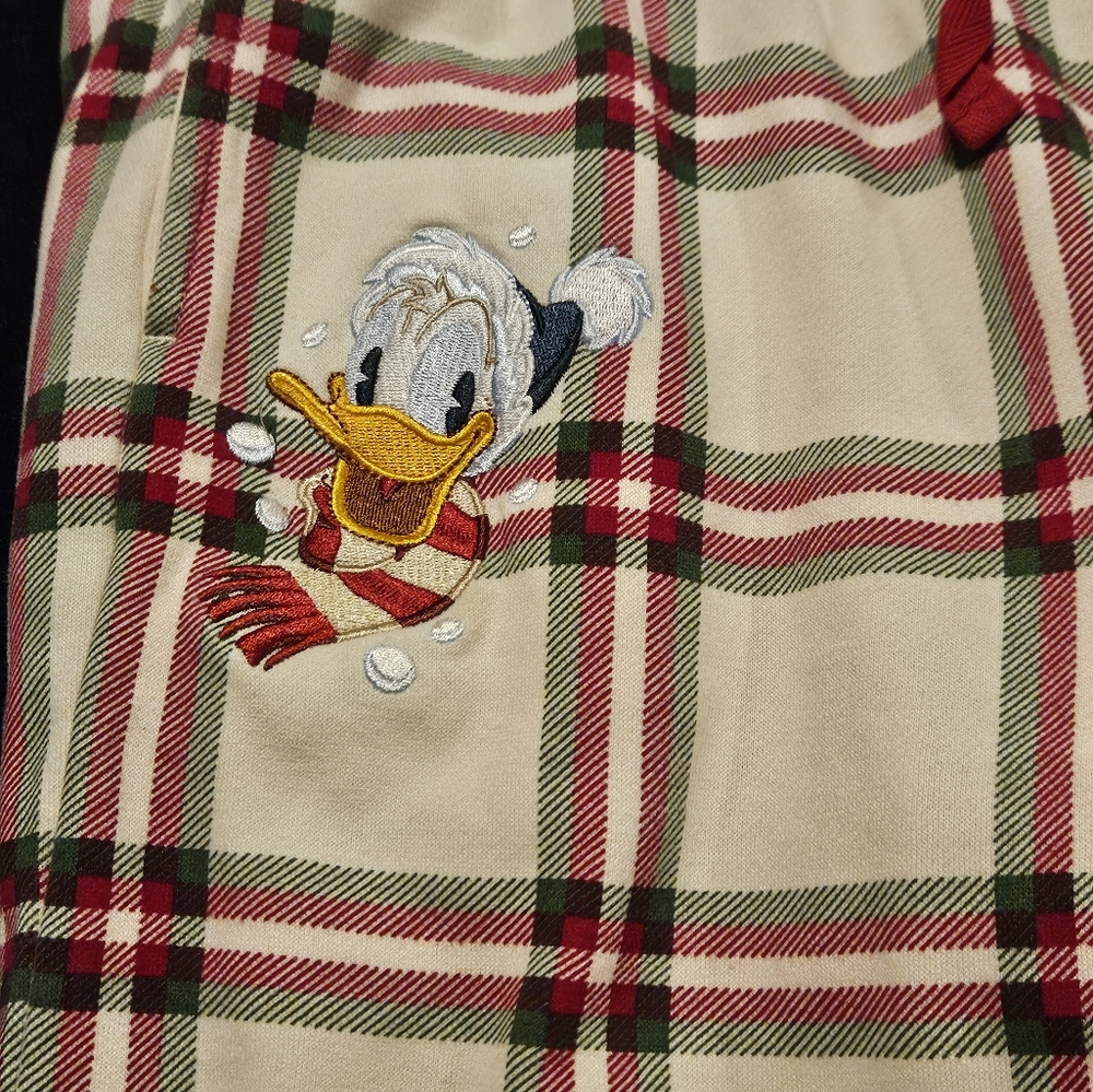 Disney Donald Duck‎ Holiday Lounge Pants Walt's Lodge Adults Medium - Picture 2 of 4